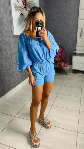 1311 Romper with ruffle sleeve
