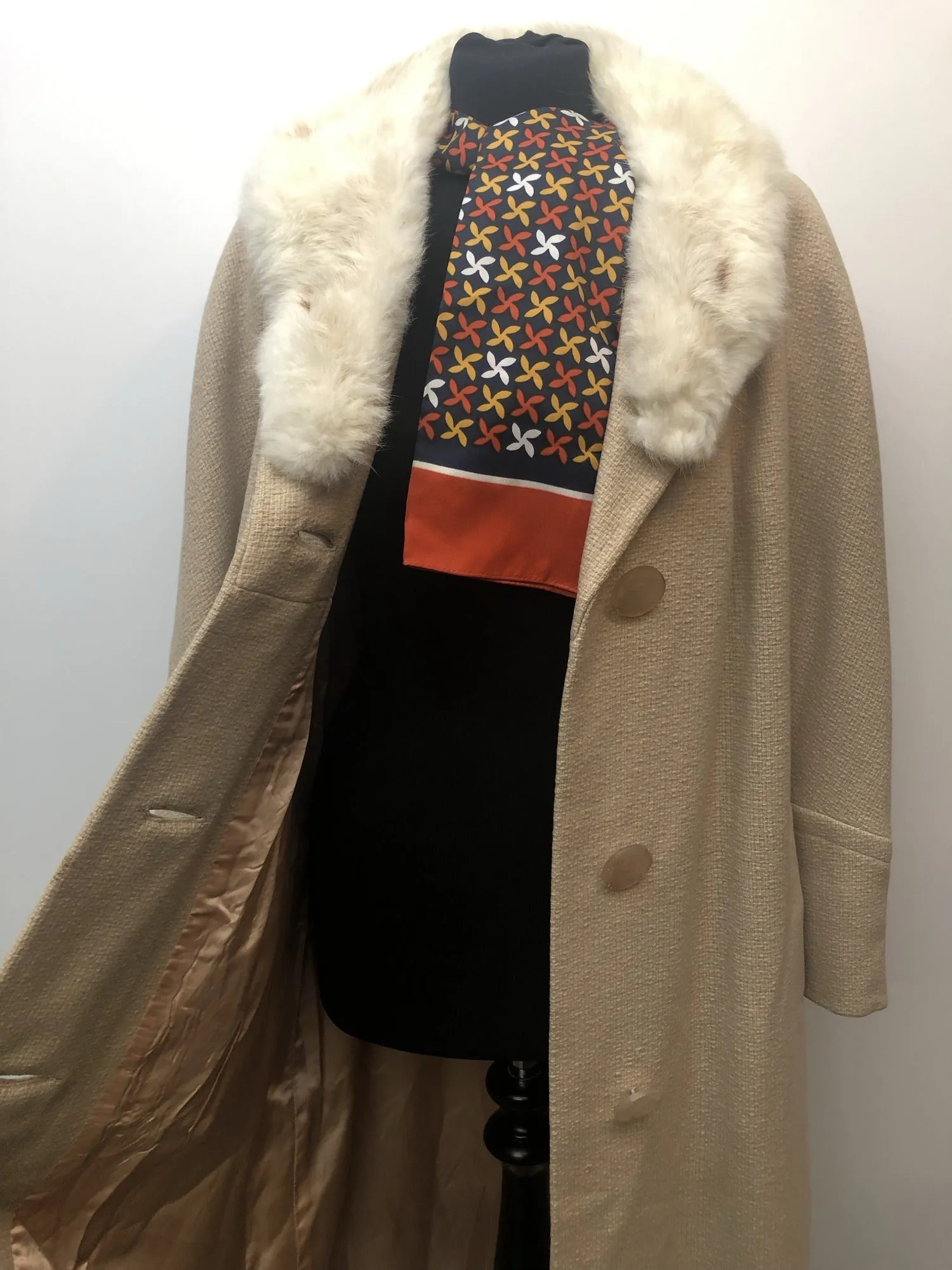 1960s Fur Collar Coat by Canda Couture - Size 16