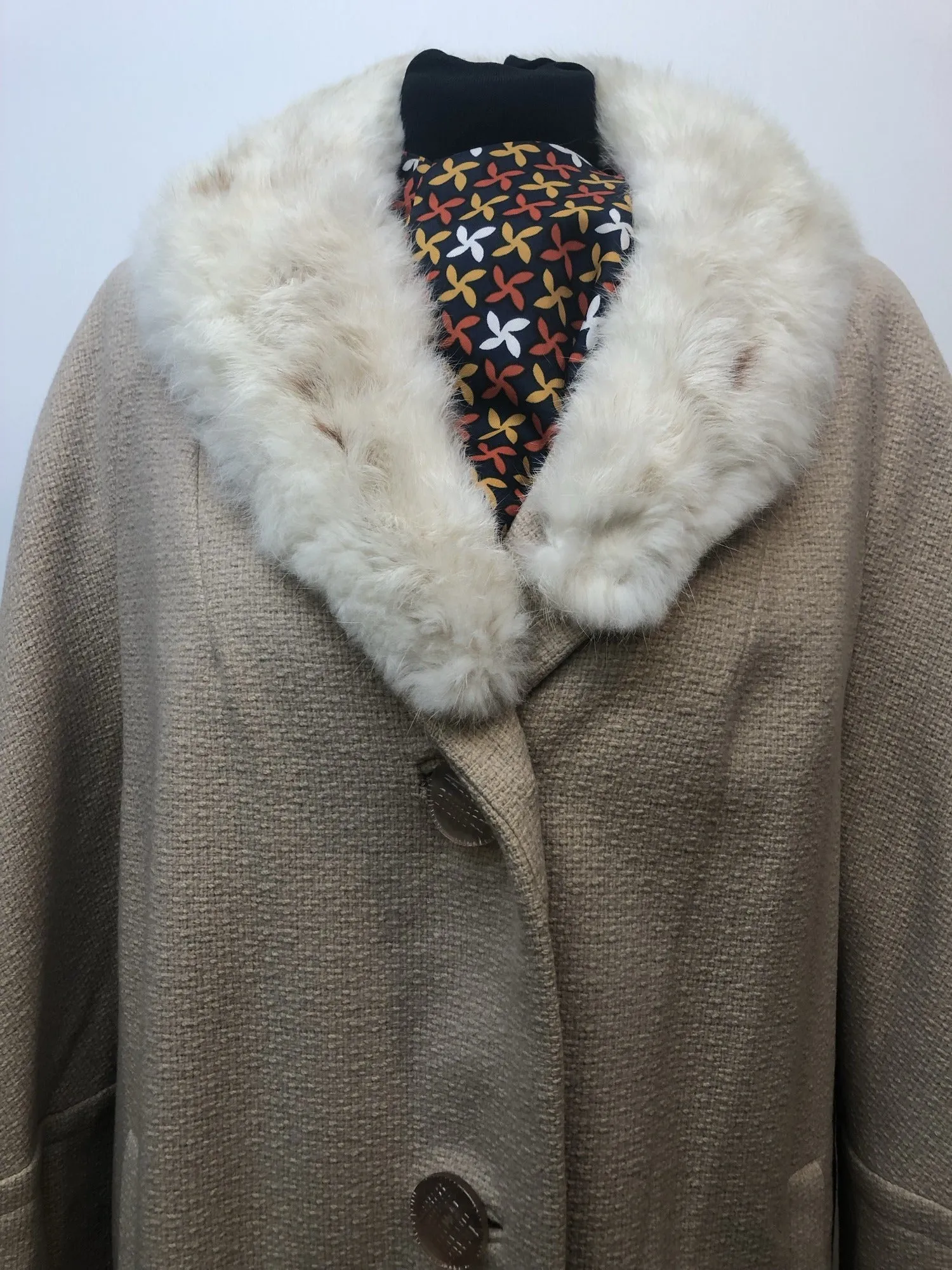 1960s Fur Collar Coat by Canda Couture - Size 16