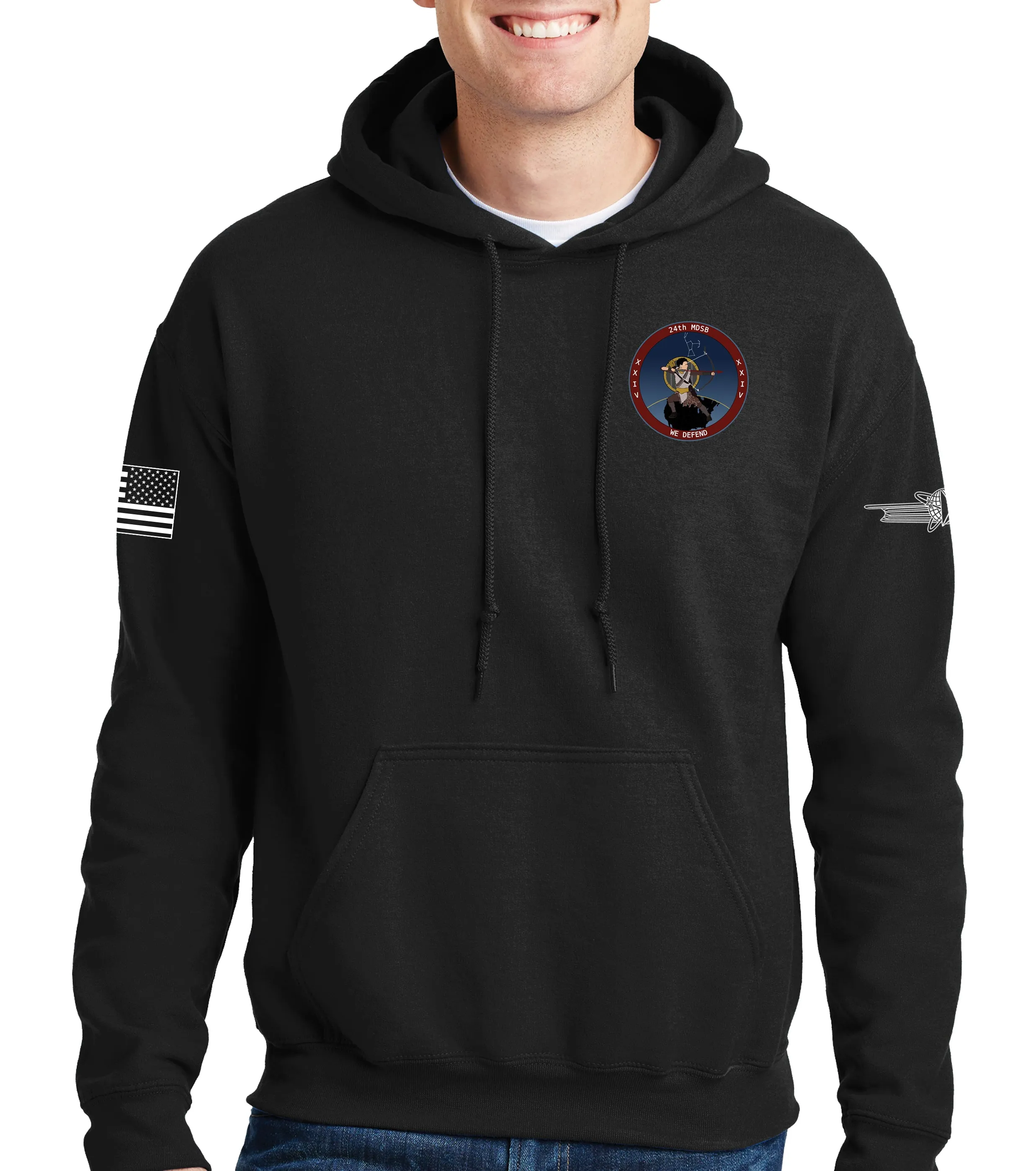 24th MDSB Unisex Hoodie Sweatshirt. This sweatshirt is NOT approved for PT.