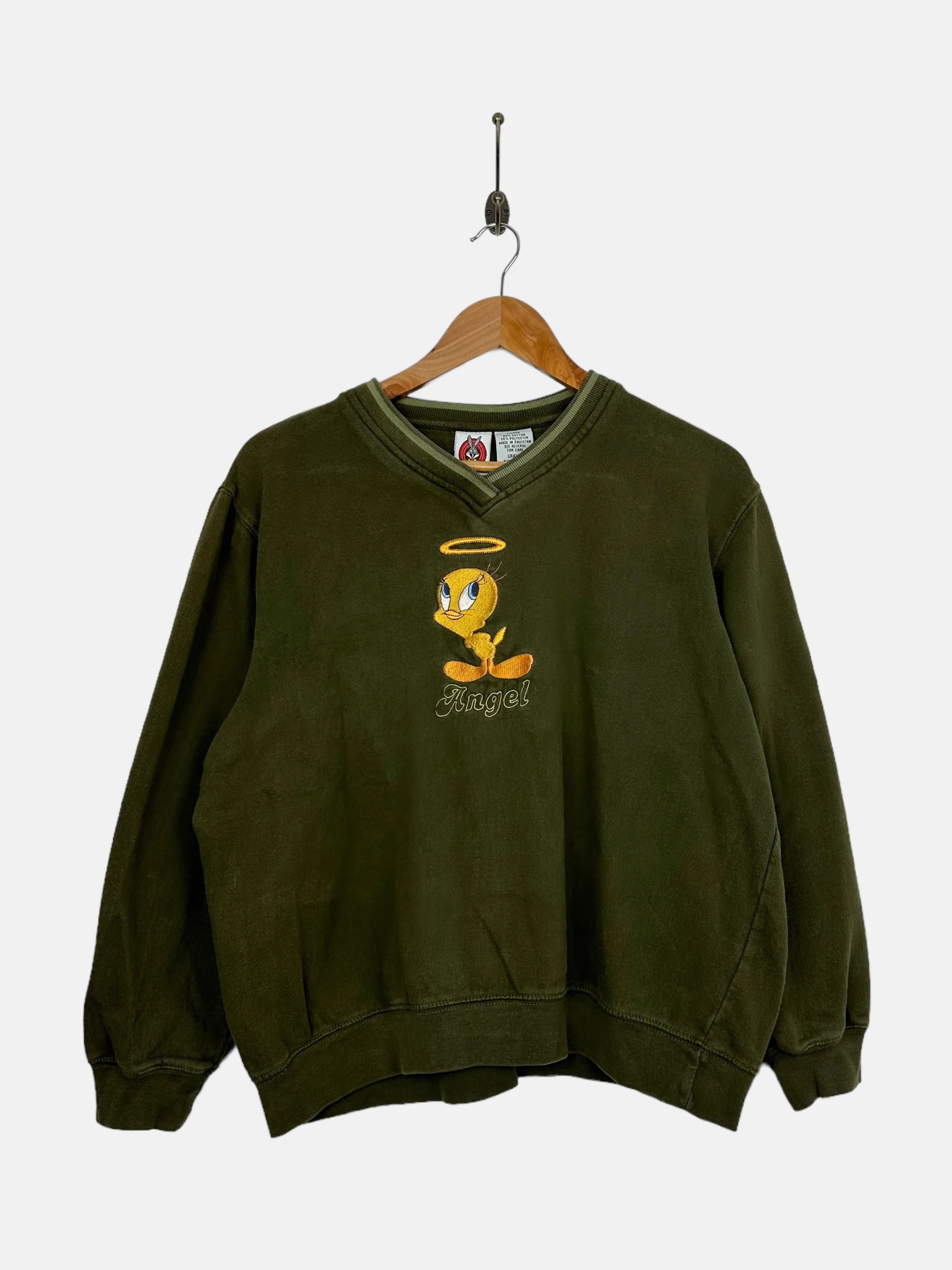 90's Tweety Bird Angel Embroidered Vintage Sweatshirt Size 6