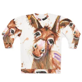 Adorable Donkey Face Sweatshirt - Cute Farm Animal Clothing