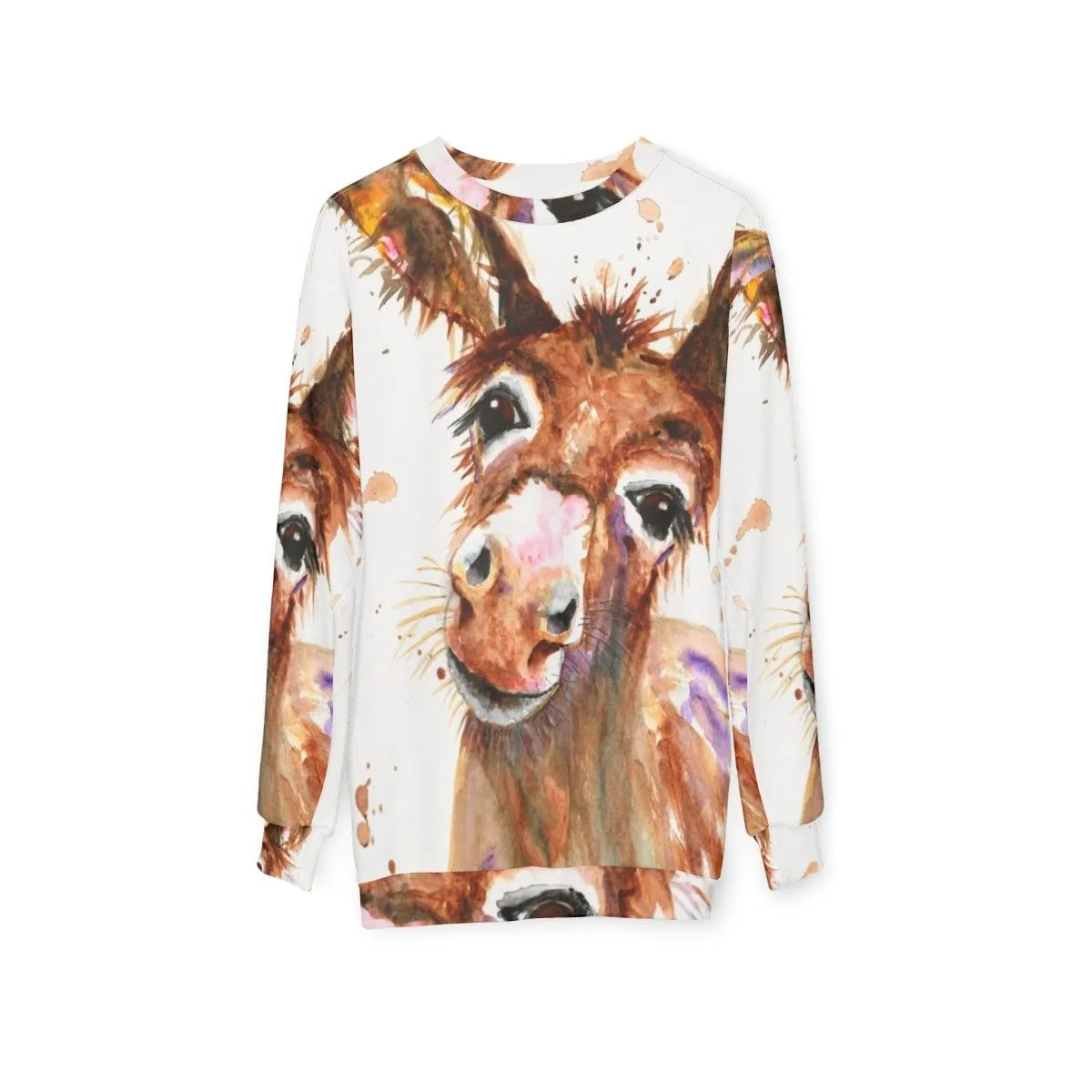 Adorable Donkey Face Sweatshirt - Cute Farm Animal Clothing