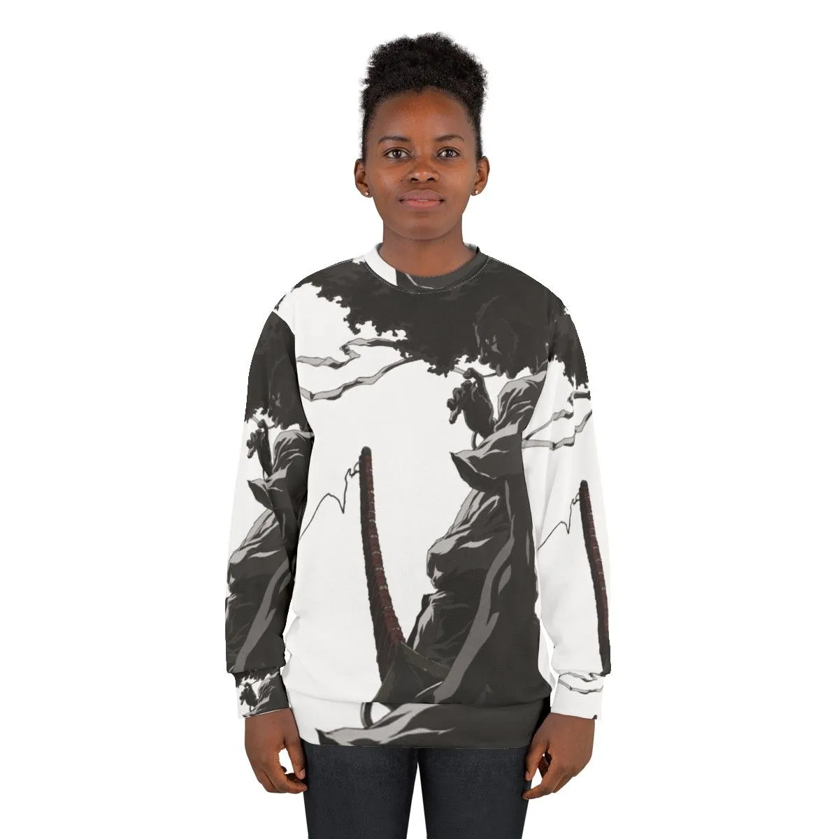 Afro Samurai Anime Inspired Graphic Sweatshirt