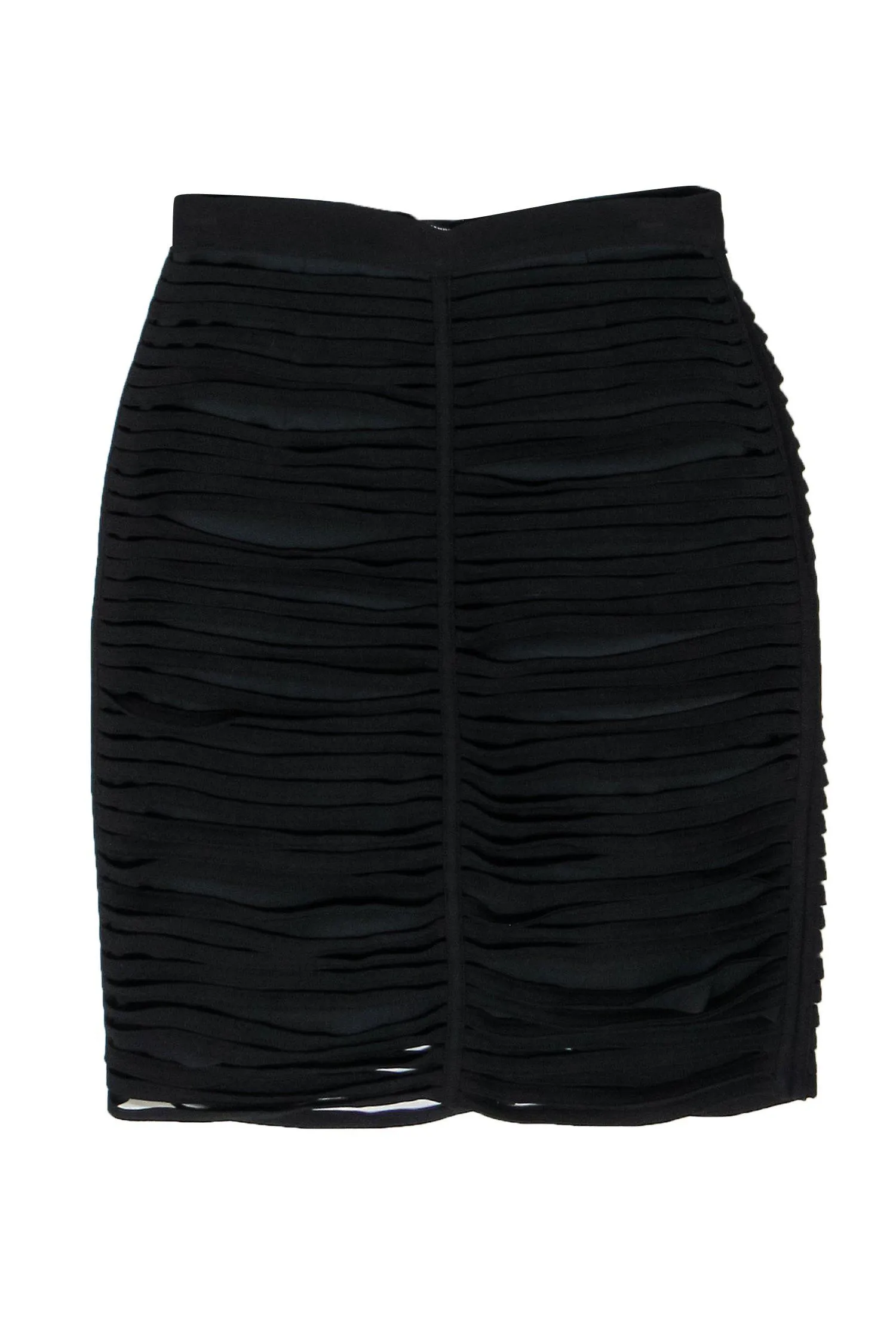 Alexander Wang - Black Split Draped Pencil Skirt Sz 4