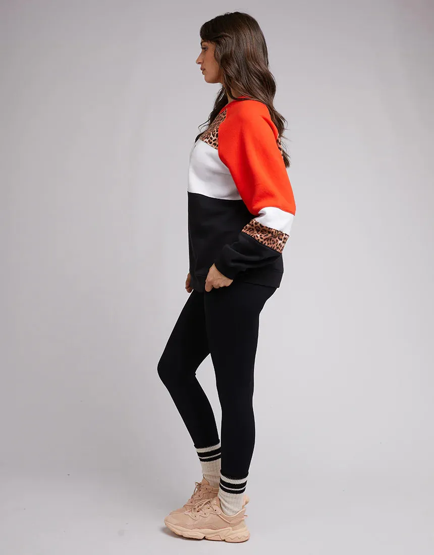 All About Eve Jordan Panelled Crew - Red