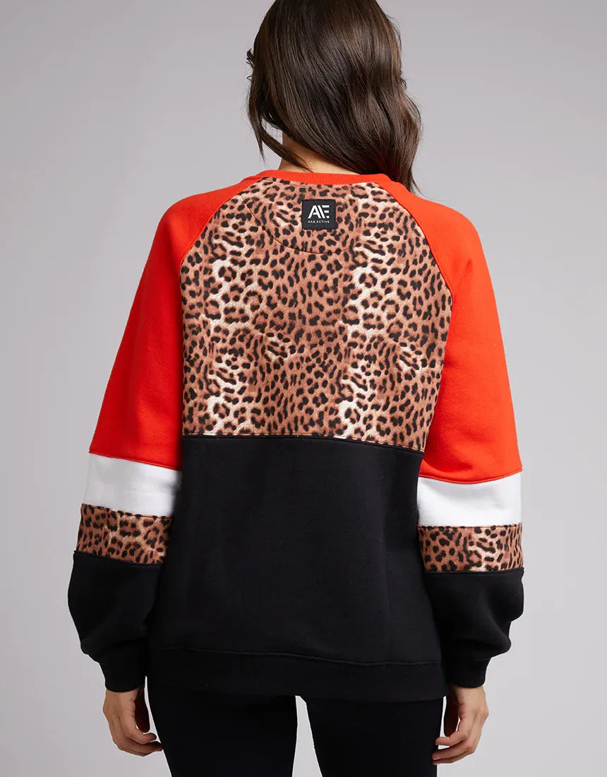 All About Eve Jordan Panelled Crew - Red