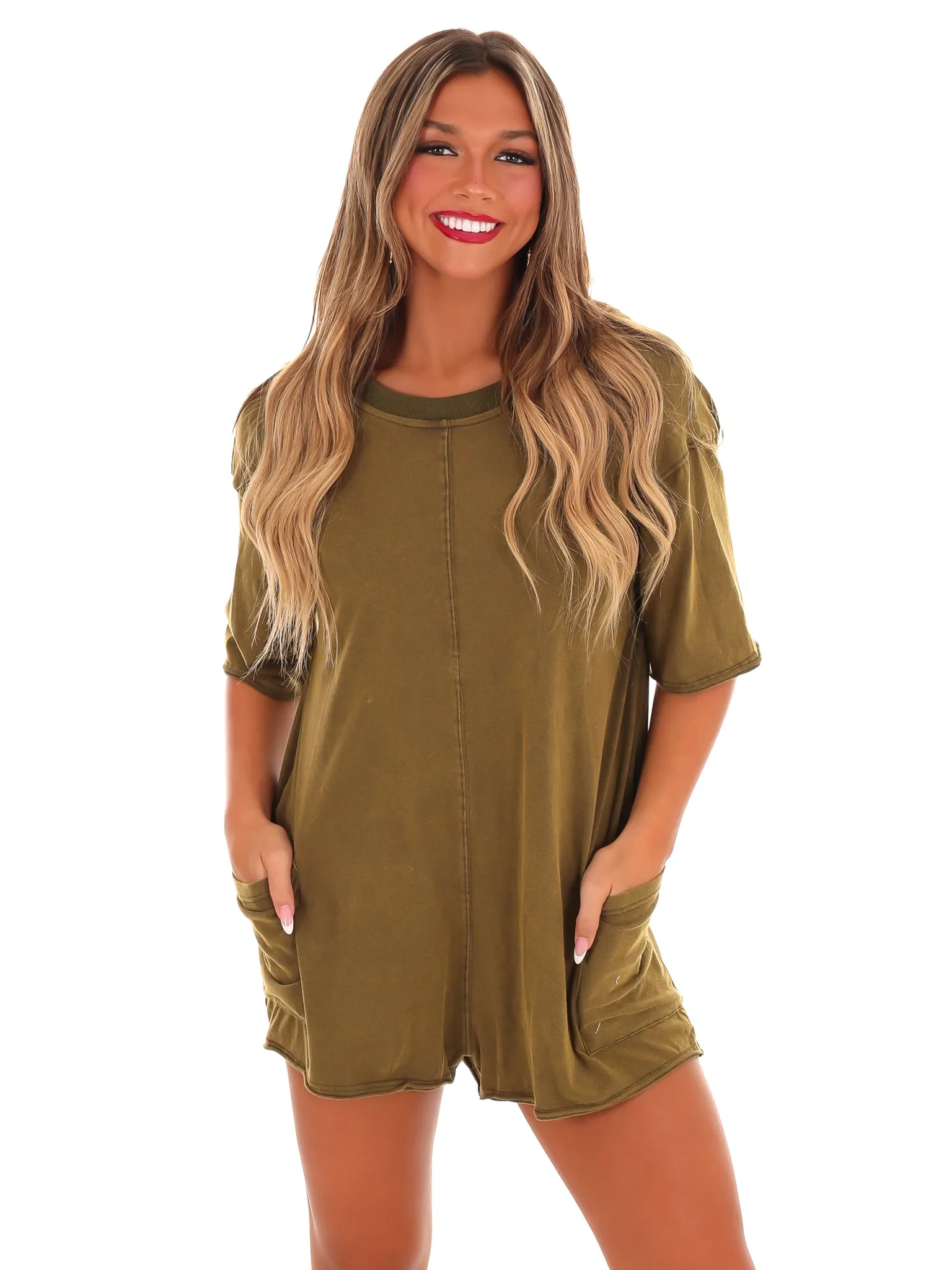 All Yours Washed Romper