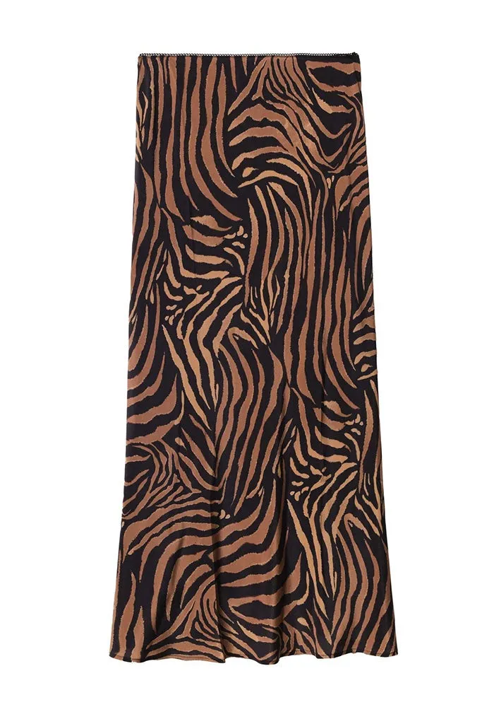 Ardith Skirt - Tiger Patchwork Black