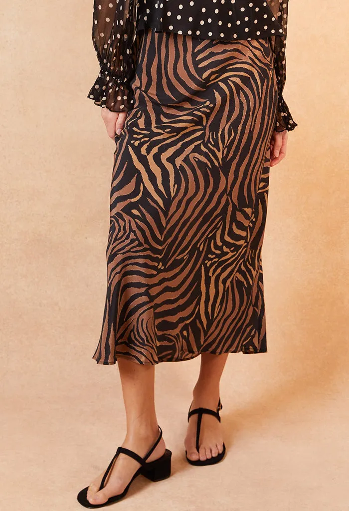 Ardith Skirt - Tiger Patchwork Black