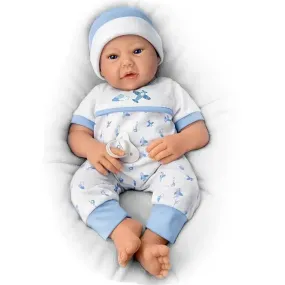 Ashton Drake - New To The Crew TrueTouch Authentic Silicone Baby Boy Doll