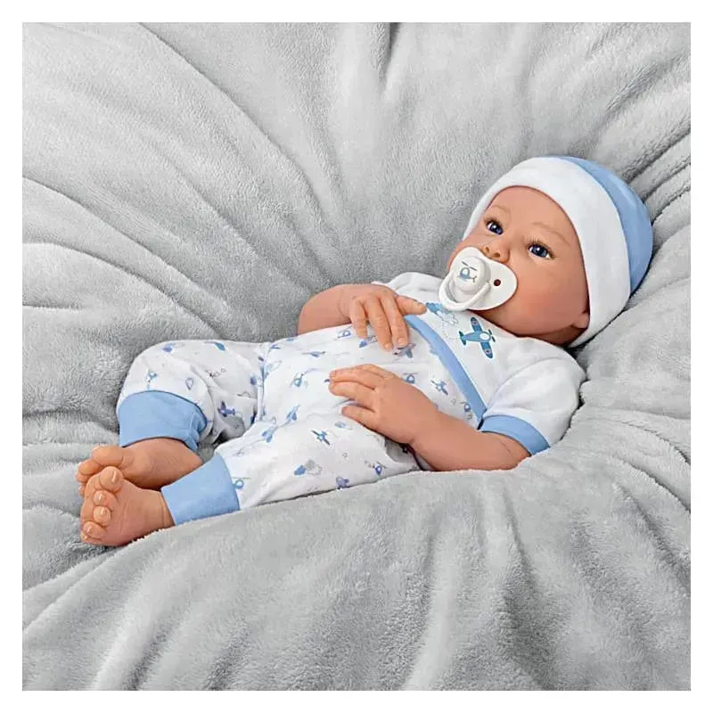 Ashton Drake - New To The Crew TrueTouch Authentic Silicone Baby Boy Doll