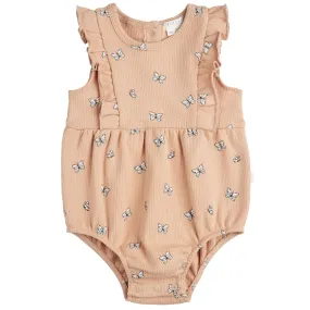 Baby Bubble Romper Knit: Camel