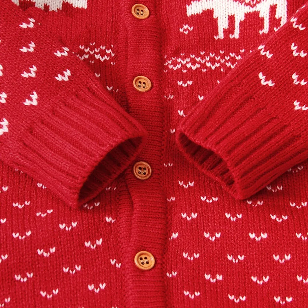 Baby Christmas Giraffe Pattern Style Knitted Romper by MyKids-USA™