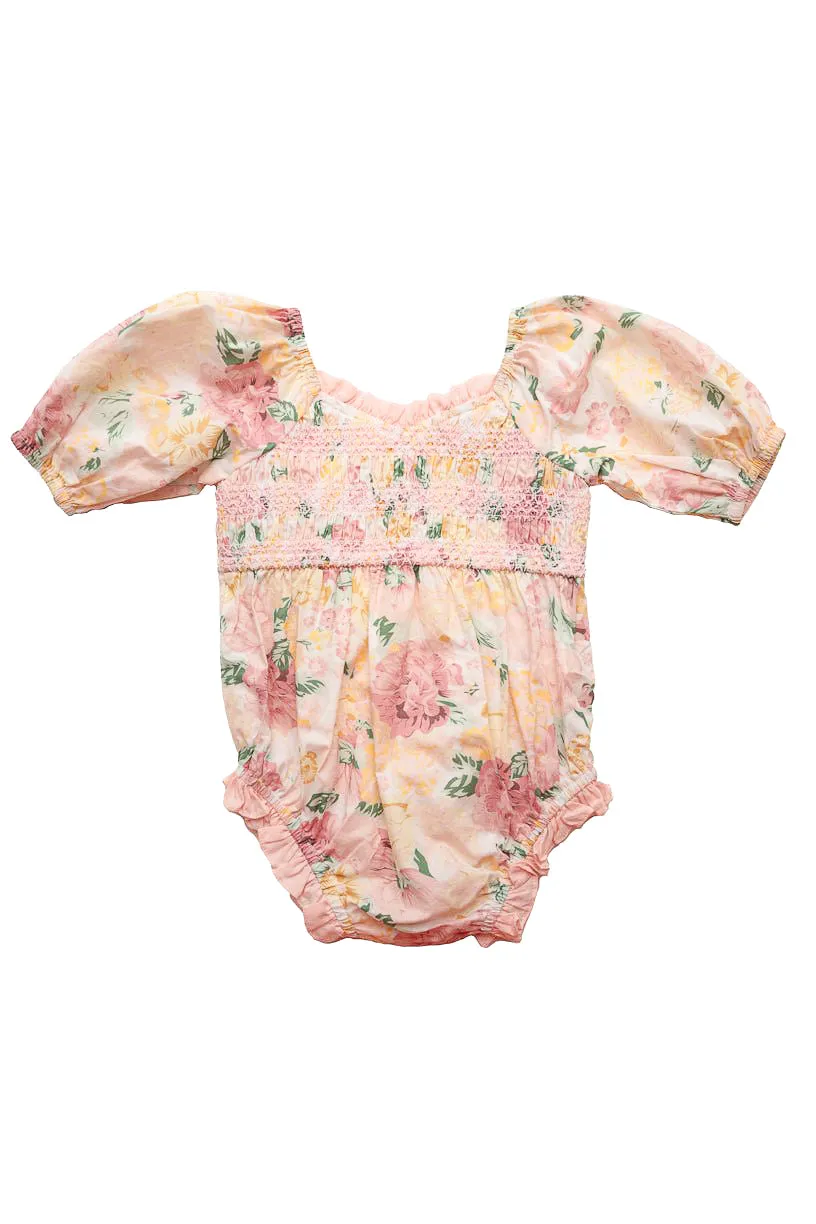 Baby Roselyn Romper in Pastel Floral