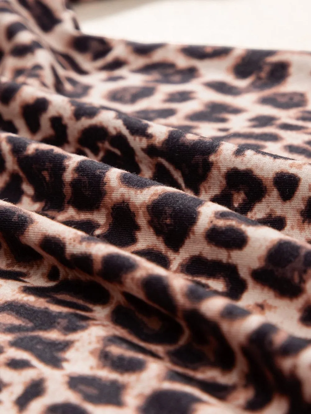 Beachy Leopard Print Palazzo Pants