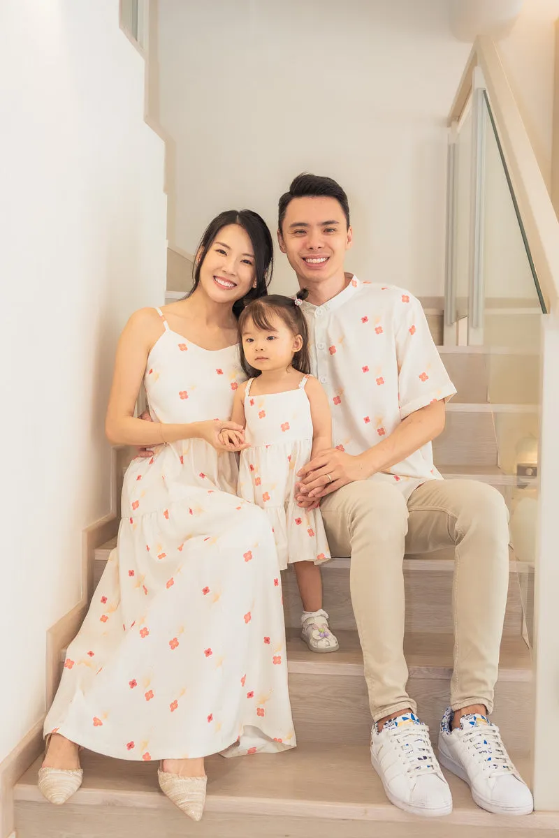 Blooming Gingko Baby Mandarin Collar Shirt Romper