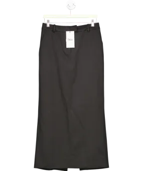 BOA Black Double Waistband Relaxed Maxi Skirt UK S