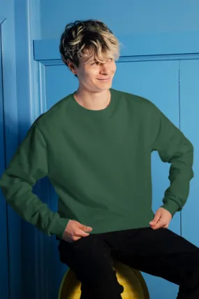 Bottle Green Oversized Sweatshirt for men