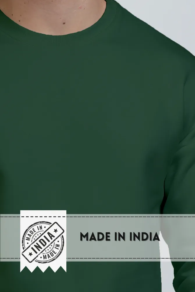 Bottle Green Oversized Sweatshirt for men