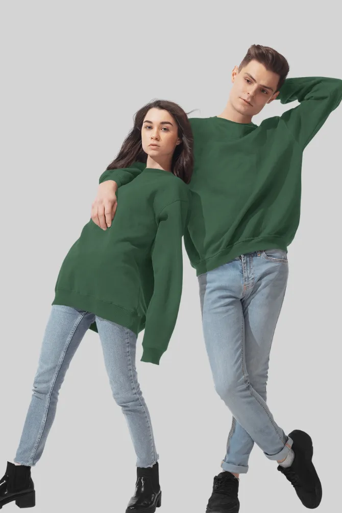 Bottle Green Oversized Sweatshirt for men