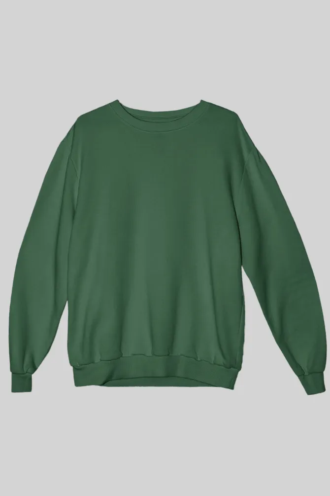Bottle Green Oversized Sweatshirt for men