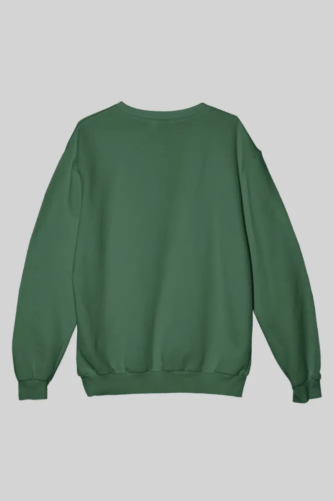 Bottle Green Oversized Sweatshirt for men
