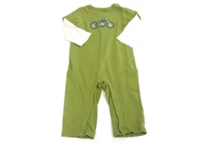 Boys 6-12 Months Tea Olive Rompers