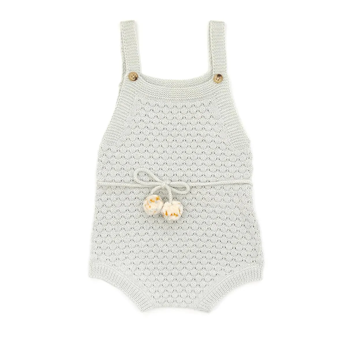 bubble romper in light blue