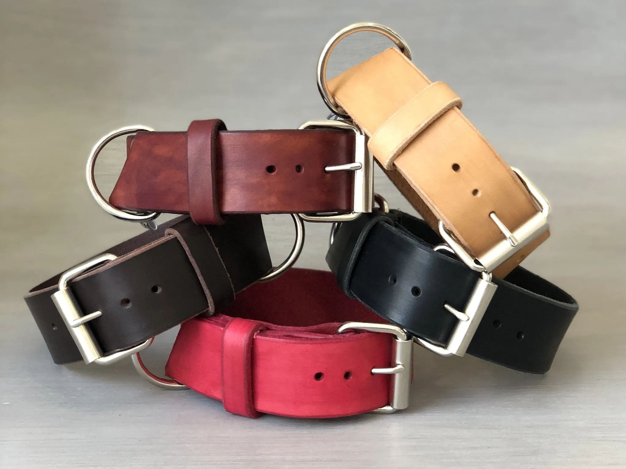 Bull Leather Dog Collar Ideal for Medium and Large Dogs