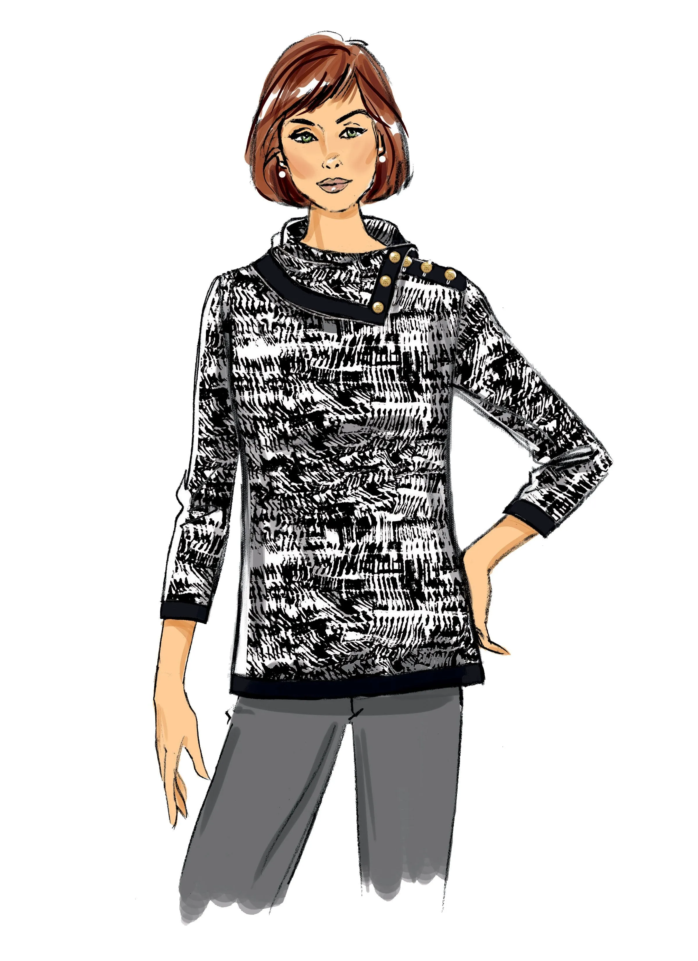Butterick 6857 Misses' Top Pattern