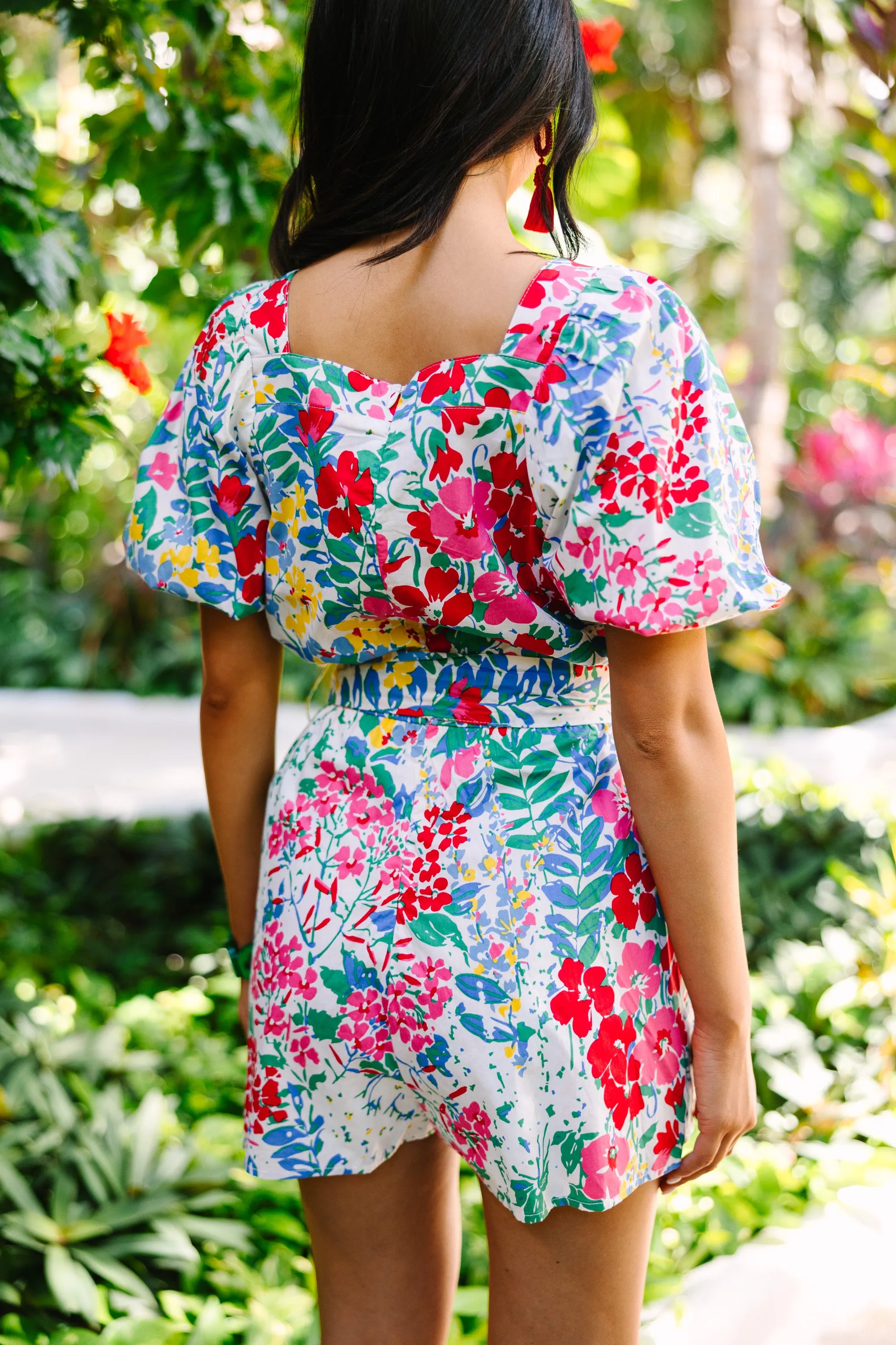 Can't Say No White Floral Romper
