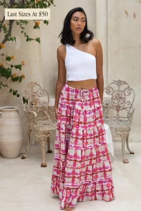 Cassis Pink Maxi Skirt
