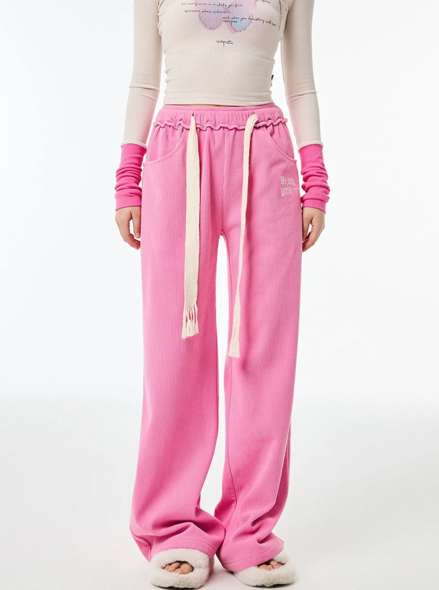 Casual High Waist Loose Pants