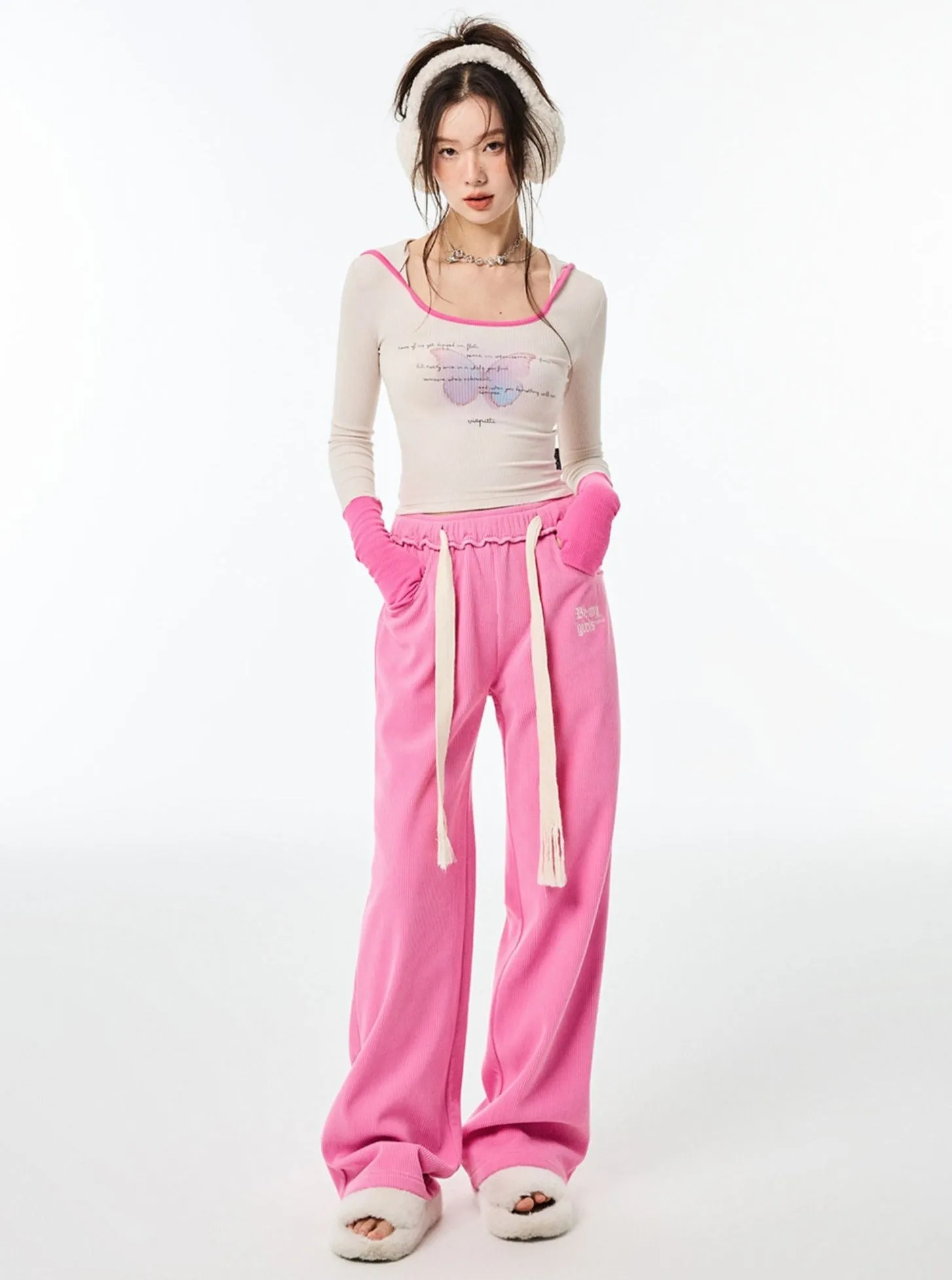 Casual High Waist Loose Pants