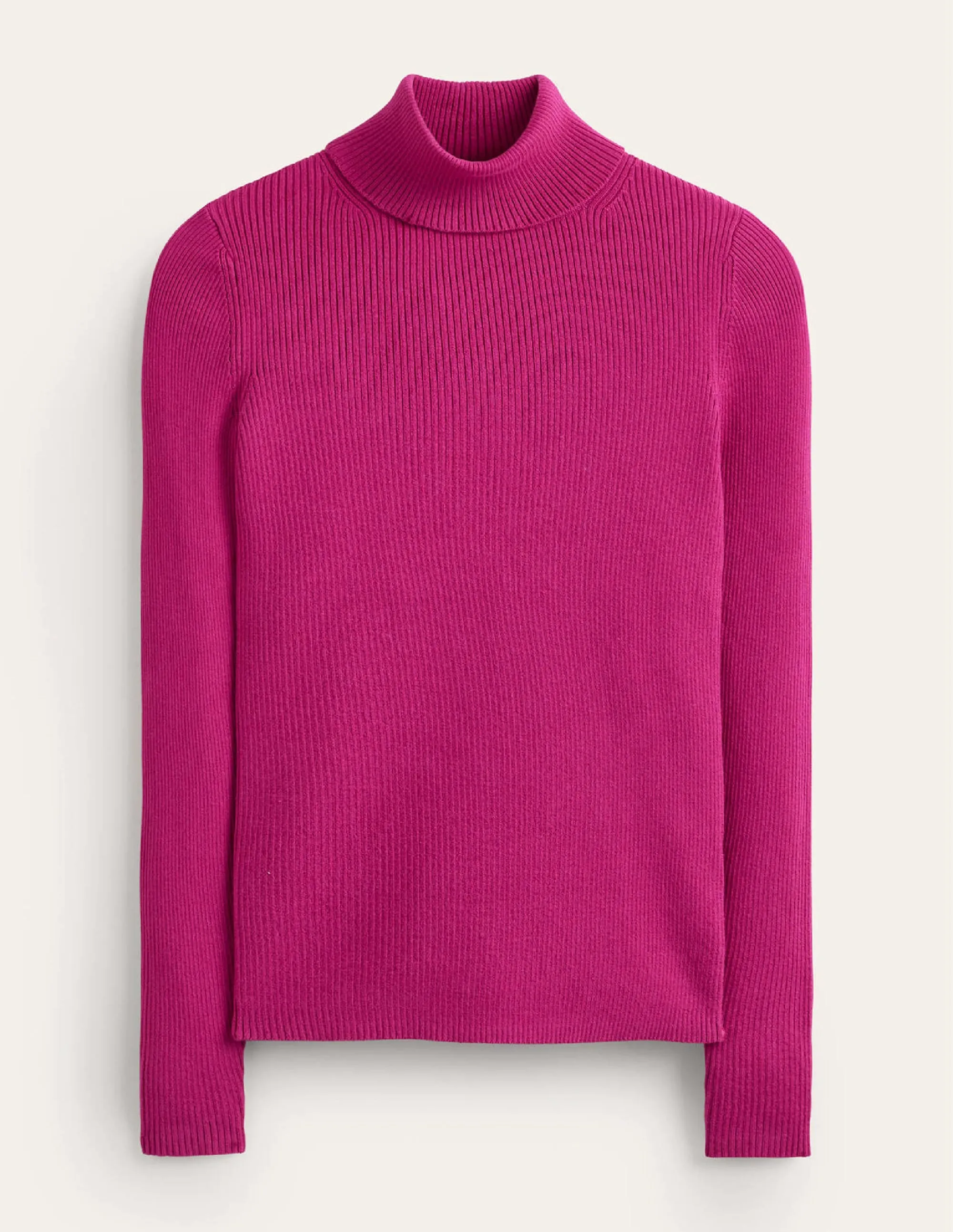 Catriona Roll Neck Jumper-Festival Fuchsia