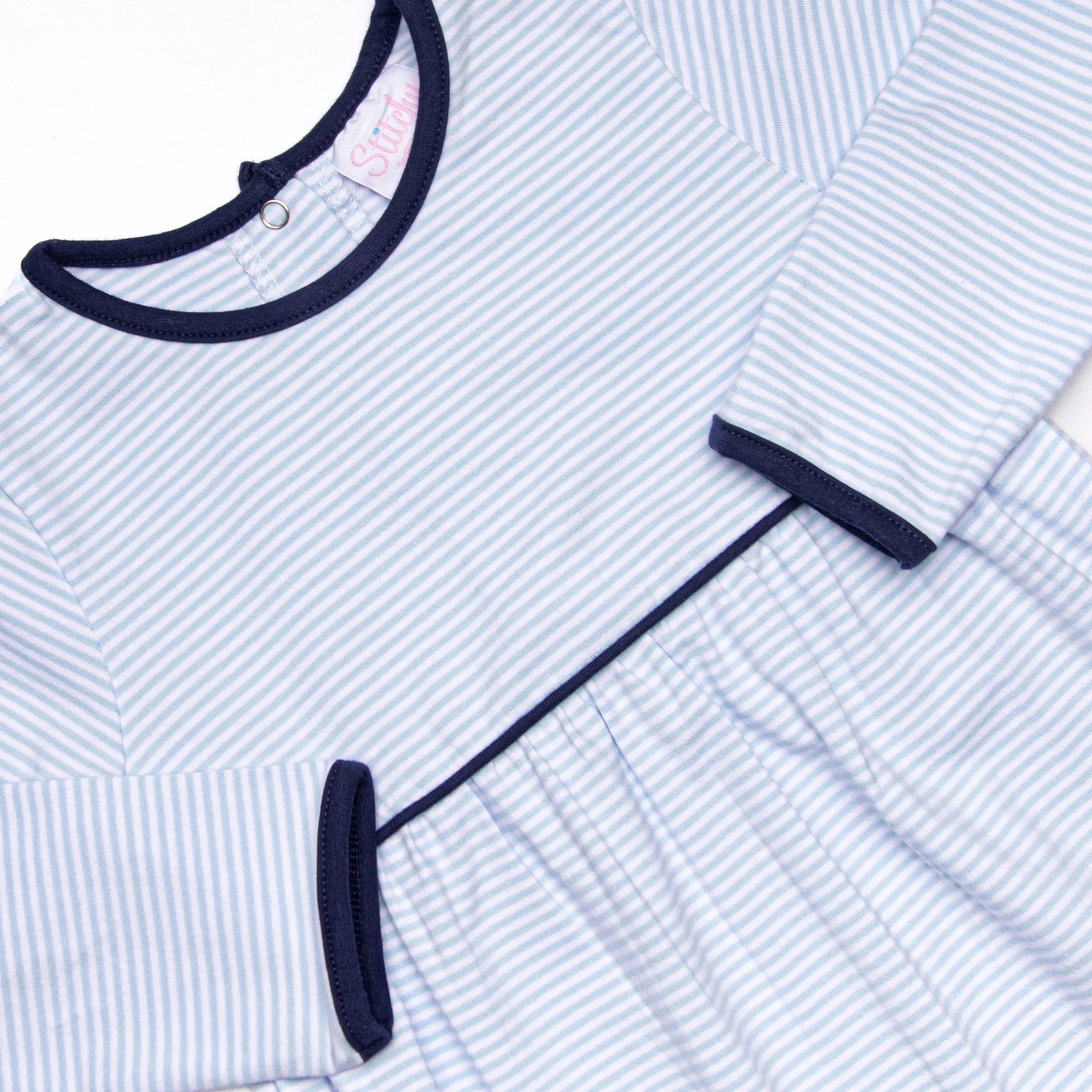 Charles Romper, Light Blue Stripe
