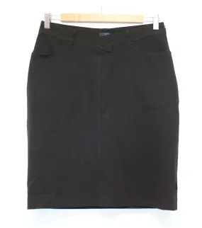 CHRISTIAN LACROIX Ladies Black Embroidered Logo Stretch Pencil Skirt EU40 UK12