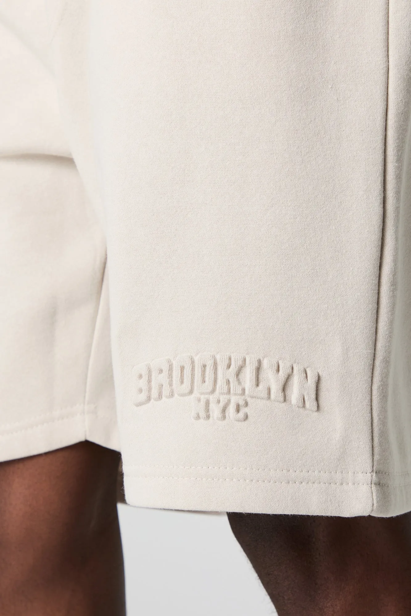 City Embossed Fleece Short