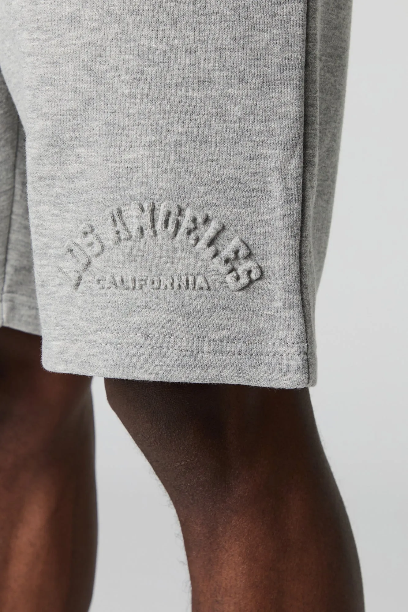 City Embossed Fleece Short