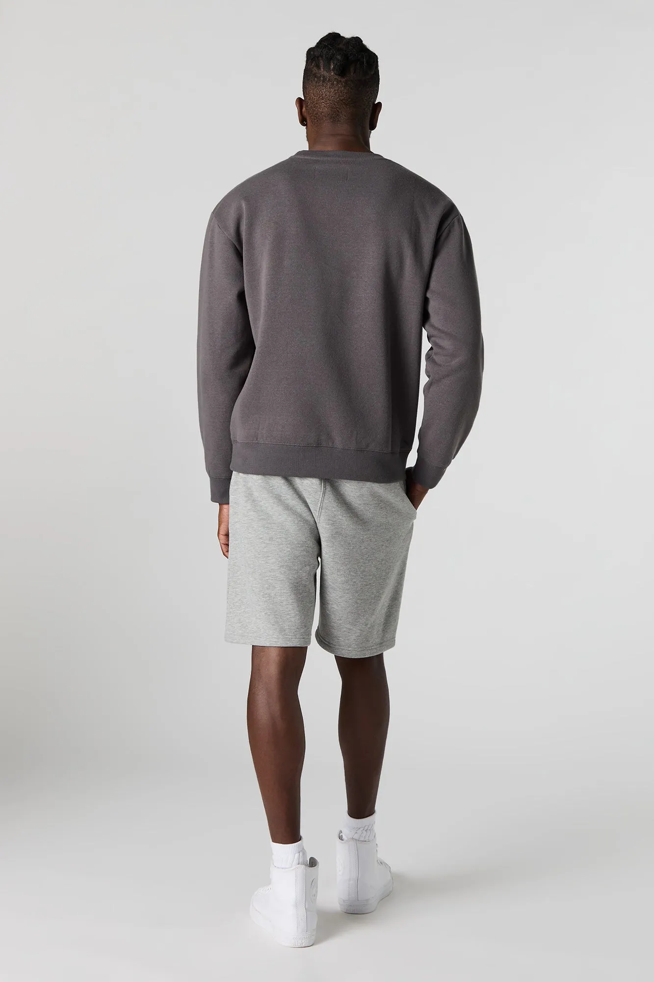 City Embossed Fleece Short