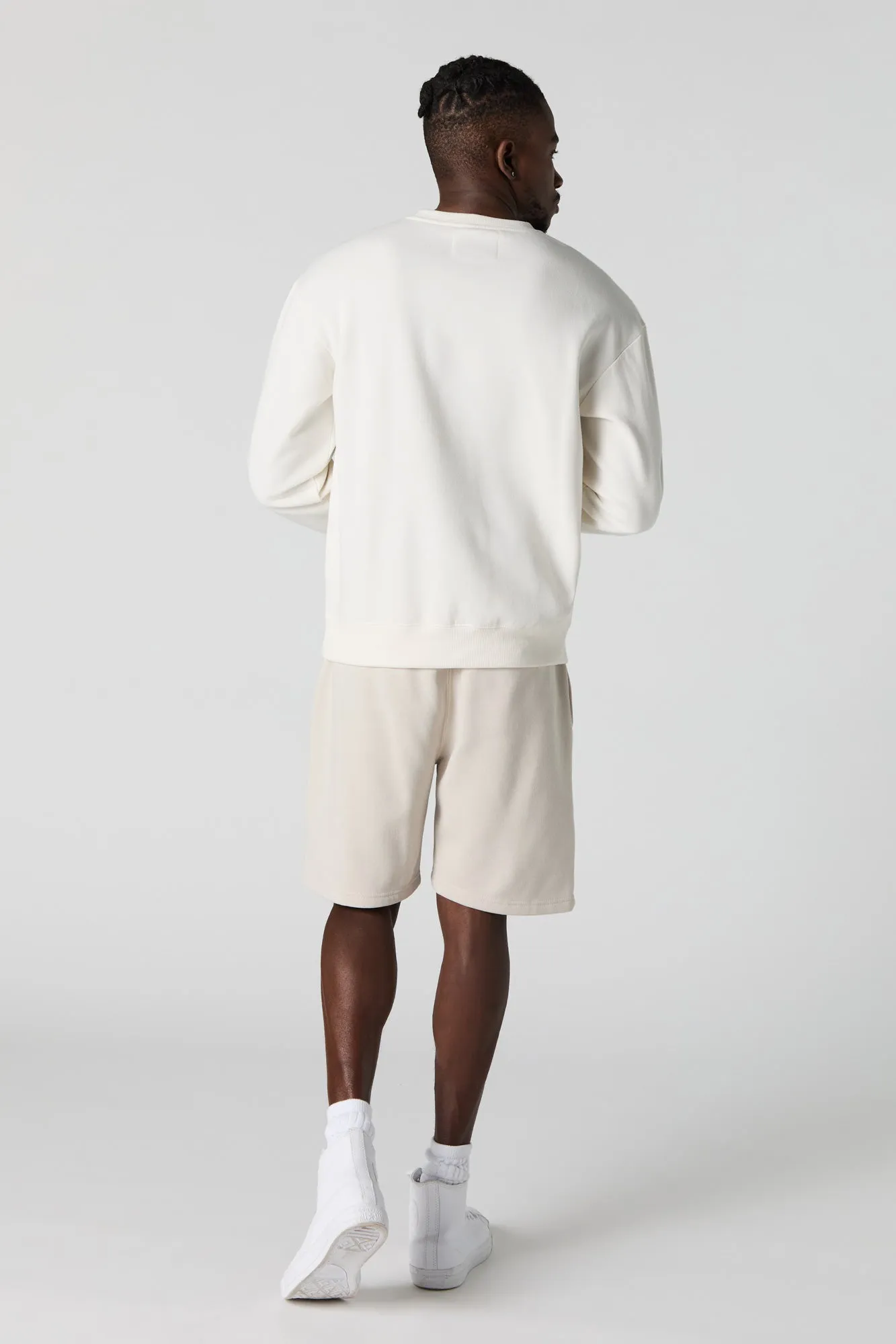 City Embossed Fleece Short