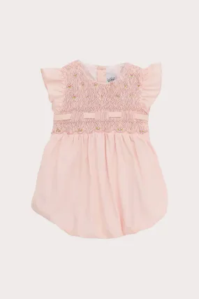 Classic Hand Smocked Romper - Powder Pink (3M - 3Y)