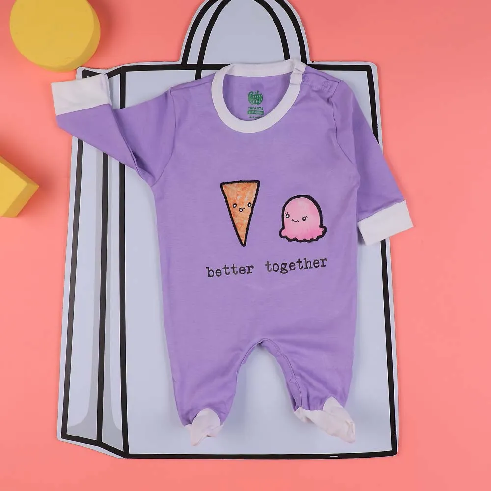 Cone Romper For Girls - Purple