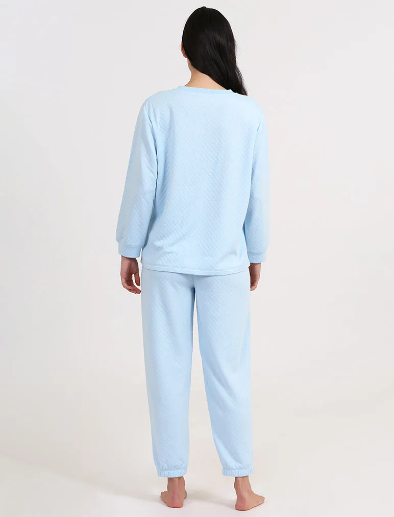 Cosy Quilted Crew Neck L/S Pullover