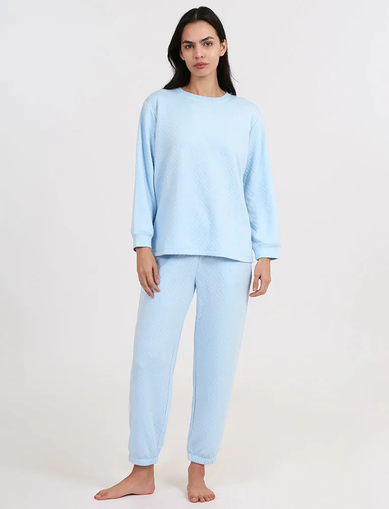 Cosy Quilted Crew Neck L/S Pullover