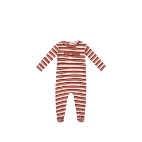 Crew Lounge Red Rib Stripe Romper