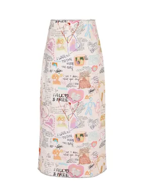Crush Embellished Midi Skirt (Dear Diary)