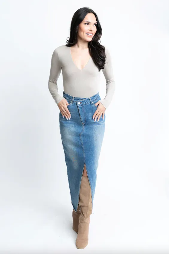 Day Off Denim Maxi Skirt **FINAL SALE**