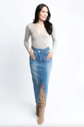 Day Off Denim Maxi Skirt **FINAL SALE**